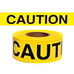 Presco Standard Yellow 2 mil CAUTION Barricade Tape 3" x 1000' - B3102Y16 (Case of 8 Rolls) ES9807