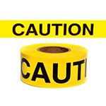 Presco Standard Yellow 2.5 mil CAUTION Barricade Tape 3" x 1000' - B31022Y16 (Case of 8 Rolls) ES9814