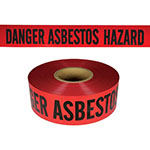 Presco Standard Red 3 mil DANGER ASBESTOS HAZARD Barricade Tape 3" x 1000' - B3103R4180 (Case of 8 Rolls) ES9818