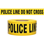 Presco Standard Yellow 3 mil POLICE LINE DO NOT CROSS Barricade Tape 3" x 1000' - B3103Y11 (Case of 8 Rolls) ES9821