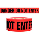 Presco Standard Red 4 mil DANGER DO NOT ENTER Barricade Tape 3" x 1000' - B3104R10 (Case of 8 Rolls) ES9835