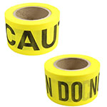 Presco Yellow Biodegradable CAUTION Barricade Tape - 3" x 150' - Case of 16 Rolls - BD315Y16 ES9847