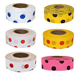 Presco Patterned Polka Dot Roll Flagging - 12 Rolls (6 Colors Available) ET10086