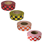 Presco Patterned Checkered Roll Flagging - 12 Rolls (4 Colors Available) ET10087