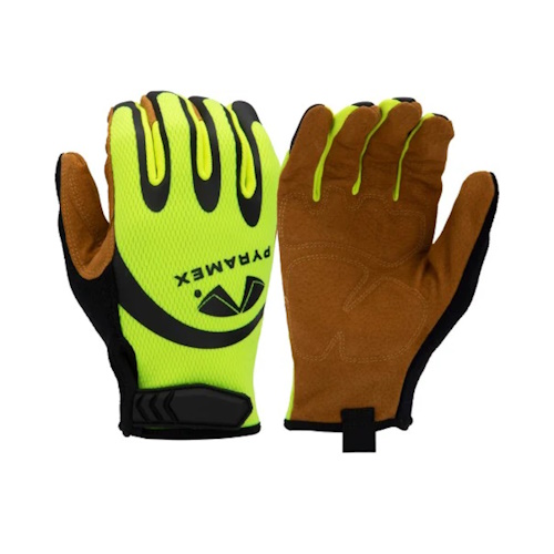 Pyramex Abrasion Resistant Leather Palm Gloves Hangtag, Size XL - GL104HTXL