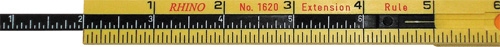 Rhino Rulers Folding Carpenter&#39;s Ruler with 6&quot; Sliding Extension 55160