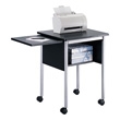 Safco Machine Stand with Slide-Away Shelf 1873BL (Black) ES2422