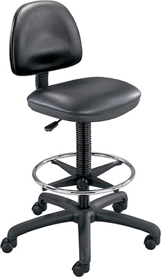Safco Precision Vinyl Extended-Height Chair with Footring 3406BL