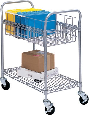 Safco 24 Wire Mail Cart 5235GR