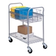 Safco 24" Wire Mail Cart 5235GR (Gray) ES3342