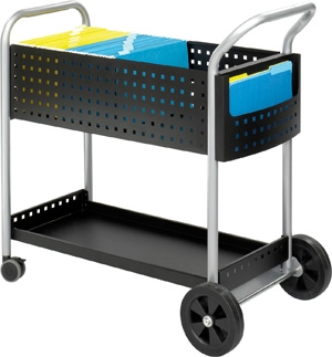 Safco Scoot 32 Mail Cart 5239BL
