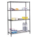 Safco 48" x 18" Commercial Wire Shelving - Black - 5241BL ES3346