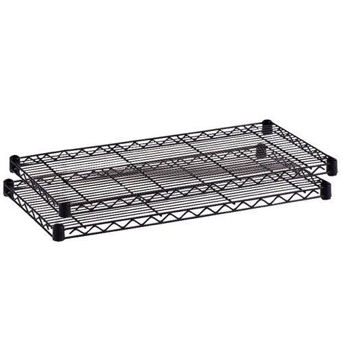 Safco 36&quot; x 18&quot;  Commercial Extra Shelf Pack - Pack of 2 - Black - 5243BL