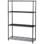 Safco 48" x 18" Industrial Wire Shelving - Black - 5291BL ES3368
