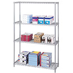 Safco 48" x 18" Industrial Wire Shelving - Metallic Gray - 5291GR ES3369