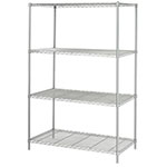 Safco 48" x 24" Industrial Wire Shelving - Metallic Gray - 5294GR ES3375