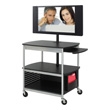 Safco Scoot Open Flat Panel Multimedia Cart 8940BL (Black) ES3510