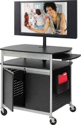 Safco Scoot Flat Panel Multimedia Cart 8941BL ES3511