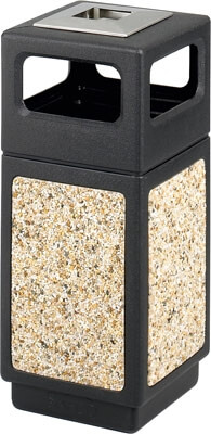 Safco Canmeleon Aggregate Series Receptacle with Side Opening and Urn 9470NC