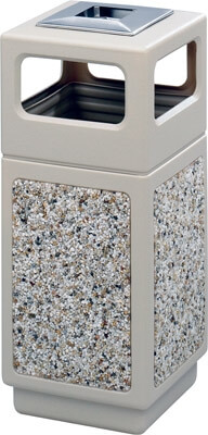 Safco Canmeleon Aggregate Series Receptacle with Side Opening and Urn 9470TN