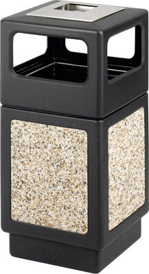 Safco Canmeleon Aggregate Series Receptacle with Side Opening and Urn 9473NC