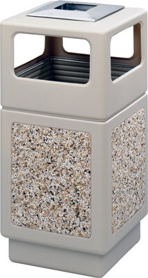 Safco Canmeleon Aggregate Series Receptacle with Side Opening and Urn 9473TN