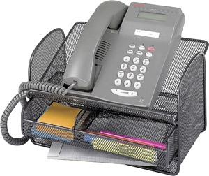 Safco Onyx Mesh Telephone Stand With Drawer (Qty.5) ES3639 2160BL