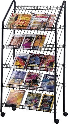 Safco Mobile Literature Rack 4129CH