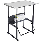 Safco AlphaBetter 36" x 24" Height Adjustable Desk with Gray Premium Top - 1208GR ES6065