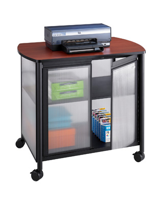 Safco Impromptu Deluxe Machine Stand with Doors 1859BL (Black)