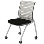 Safco Thesis Stacking and Nesting Training Chair - Static Back without Arms - 2 Chairs - KTS2SGBLK ES6672