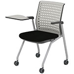Safco Thesis Stacking and Nesting Training Chair - Static Back with Tablet - 2 Chairs - KTS3SGBLK ES6673