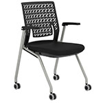 Safco Thesis Stacking and Nesting Training Chair - Flex Back with Arms - 2 Chairs - KTX1SBBLK ES6674