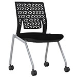 Safco Thesis Stacking and Nesting Training Chair - Flex Back without Arms - 2 Chairs - KTX2SBBLK ES6675