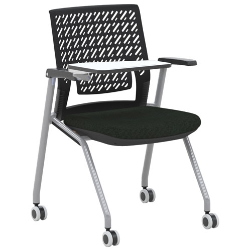 Safco Thesis Stacking and Nesting Training Chair - Flex Back with Tablet - 2 Chairs - KTX3SBBLK
