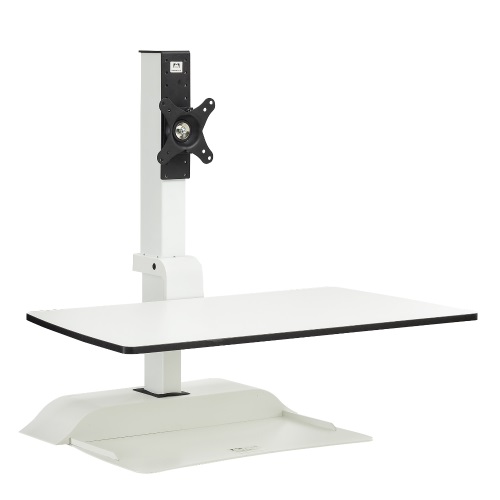 Safco Soar Electric Desktop Sit/Stand -Single Monitor Arm - 2192WH