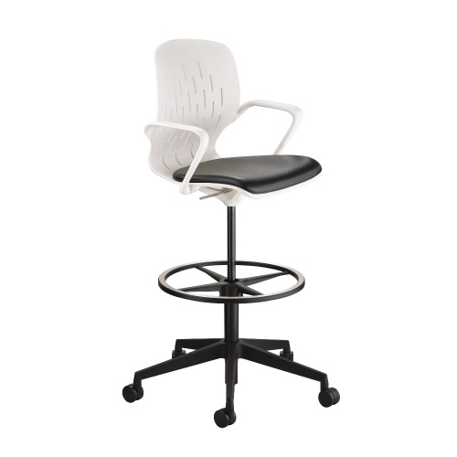 Safco Shell Extended Height Chair - White - 7014WH
