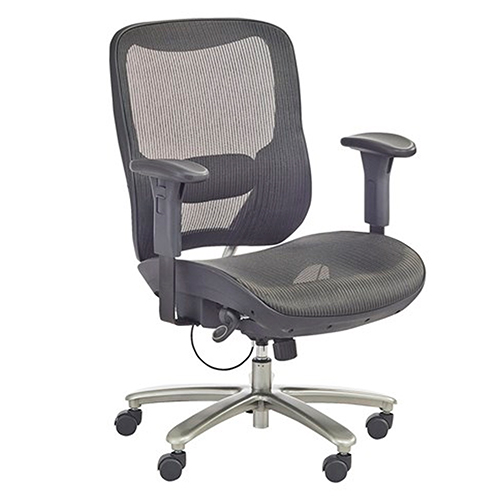  Safco Big &amp; Tall All-Mesh Chair, Black - 3505BL
