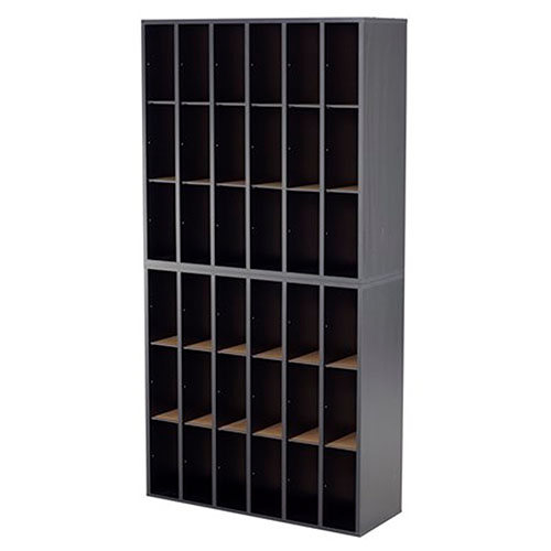 Photograph of  Safco Wood 18-Compartment Mail Sorter, Black - 7765BL