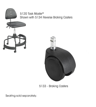 Safco TaskMaster Nylon Braking Casters 5133 ES3193