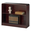 Safco 2-Shelf Radius-Edge Veneer Bookcase 1521MH (Mahogany) ES3244