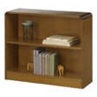 Safco 2-Shelf Radius-Edge Veneer Bookcase 1521MO (Medium Oak) ES3245