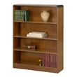 Safco 4-Shelf Radius-Edge Veneer Bookcase 1523MO (Medium Oak) ES3251