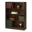 Safco 4-Shelf Radius-Edge Veneer Bookcase 1523WL (Walnut) ES3252