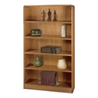 Safco 5-Shelf Radius-Edge Veneer Bookcase 1524MO (Medium Oak) ES3254