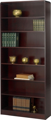 Safco 7-Shelf Radius-Edge Veneer Bookcase 1526MH ES3259