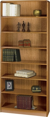 Safco 7-Shelf Radius-Edge Veneer Bookcase 1526MO ES3260