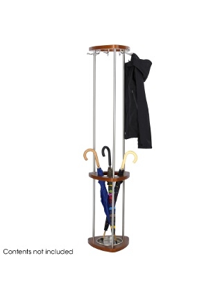 Safco Mode Wood Costumer With Umbrella Rack 4214CY ES3309