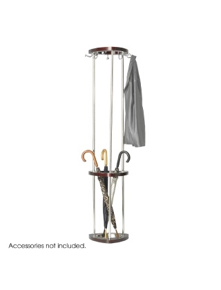 Safco Mode Wood Costumer With Umbrella Rack 4214MH ES3310