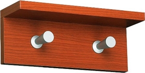 "Safco Contempo Wood Wall Rack, 2 Hook 4220CY" ES3312